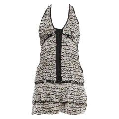 Vintage Tom Ford für Gucci F/S 2003 Feder-Mini-Halterkleid Italienisch 40 US 4/6