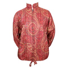 1977 YVES SAINT LAURENT paisley printed quilted silk jacket