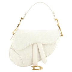 Christian Dior Saddle Handbag Oblique Canvas Mini