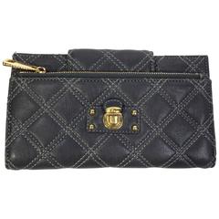 Marc Jacobs Grey Quilted Leather Wallet 