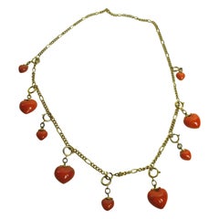 Red Agate Heart Necklace