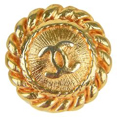 1980's Seventeen Vintage Chanel Gilt Rope and Sunburst Design Buttons 2