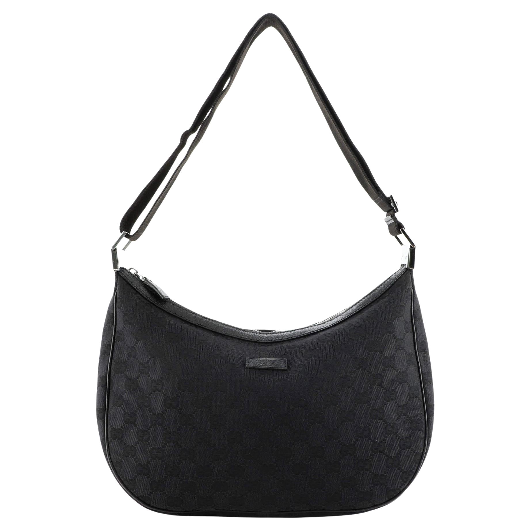 Gucci Saddle Zip Messenger Bag GG Canvas Medium For Sale at 1stDibs