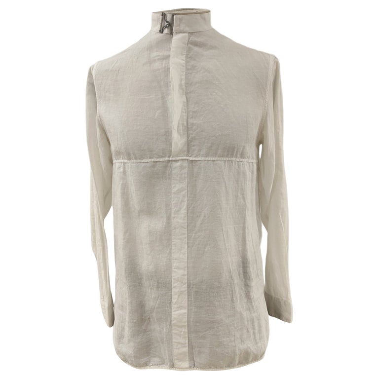 Balenciaga white linen shirt For Sale at 1stDibs