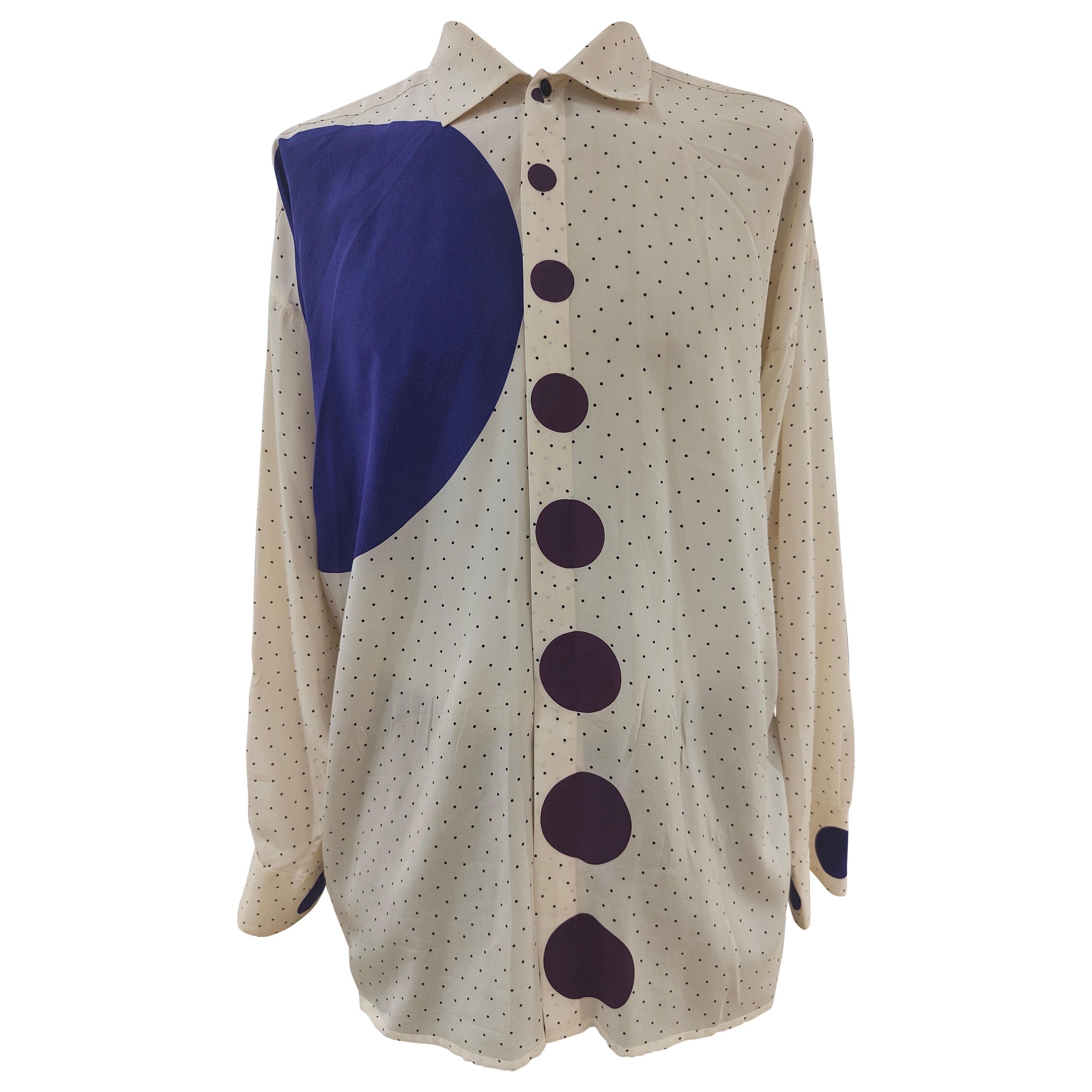 Gianni Versace polka dot shirt For Sale