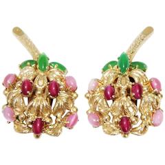 Beautiful Christian Dior Vintage fruit earrings 1969 8