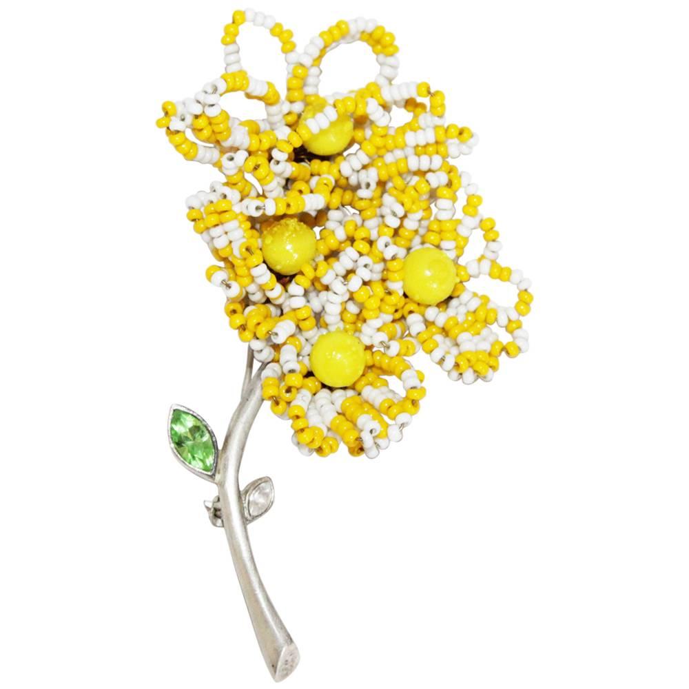 Amazing Christian Lacroix flower brooch of the 90S