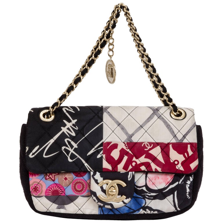 Chanel Patchwork Crossbody Black Flap at 1stDibs