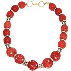 Summer Valentino vintage "Coral" necklace" by Correani c.1980