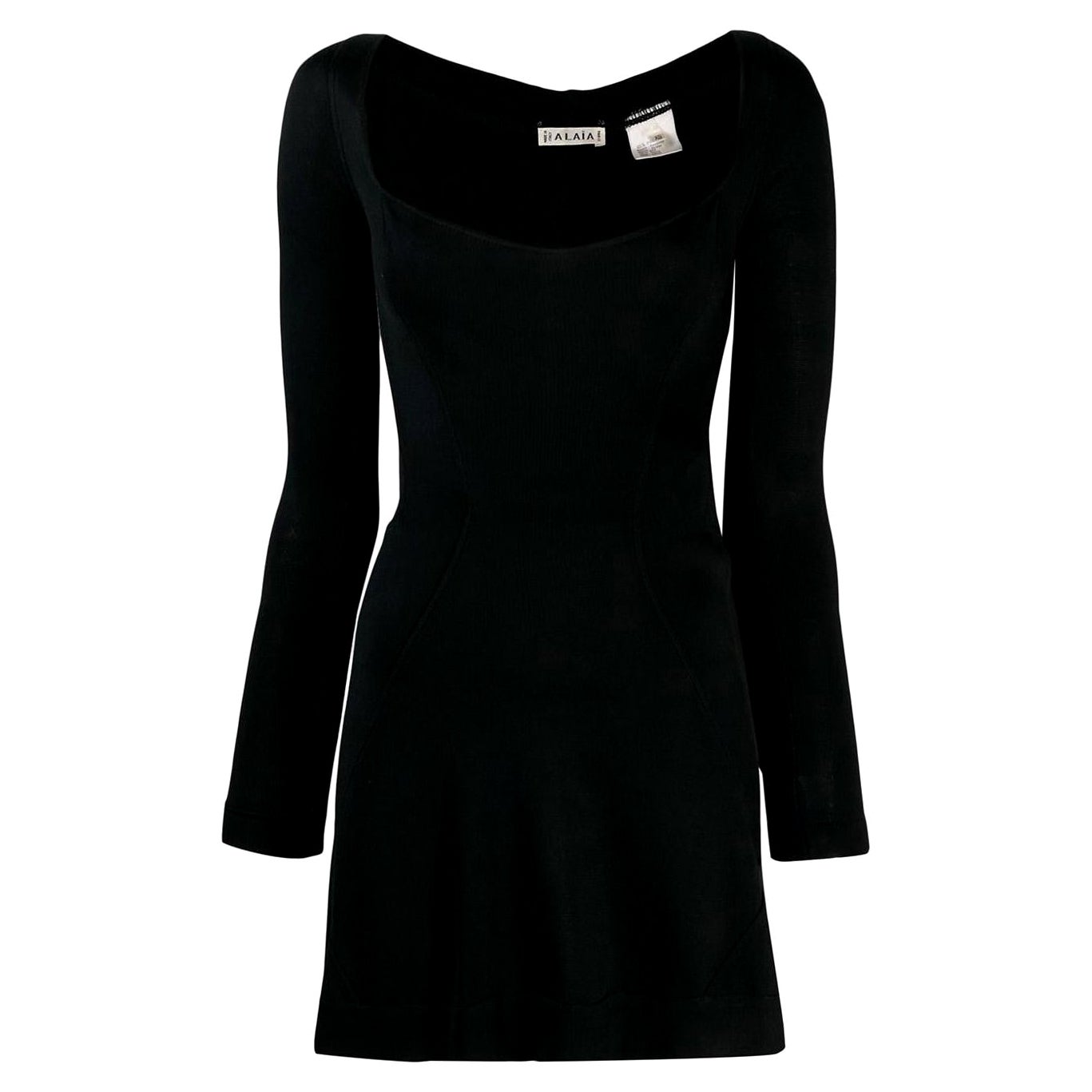 Alaia Iconic Black Mini Dress For Sale at 1stDibs frill bazo design