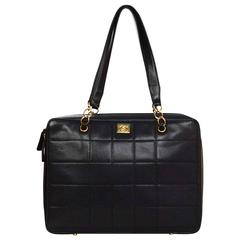 Chanel Black Caviar Leather Laptop Bag with GHW