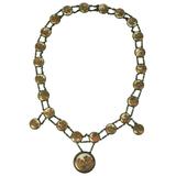 19th Century Satsuma Button Necklace