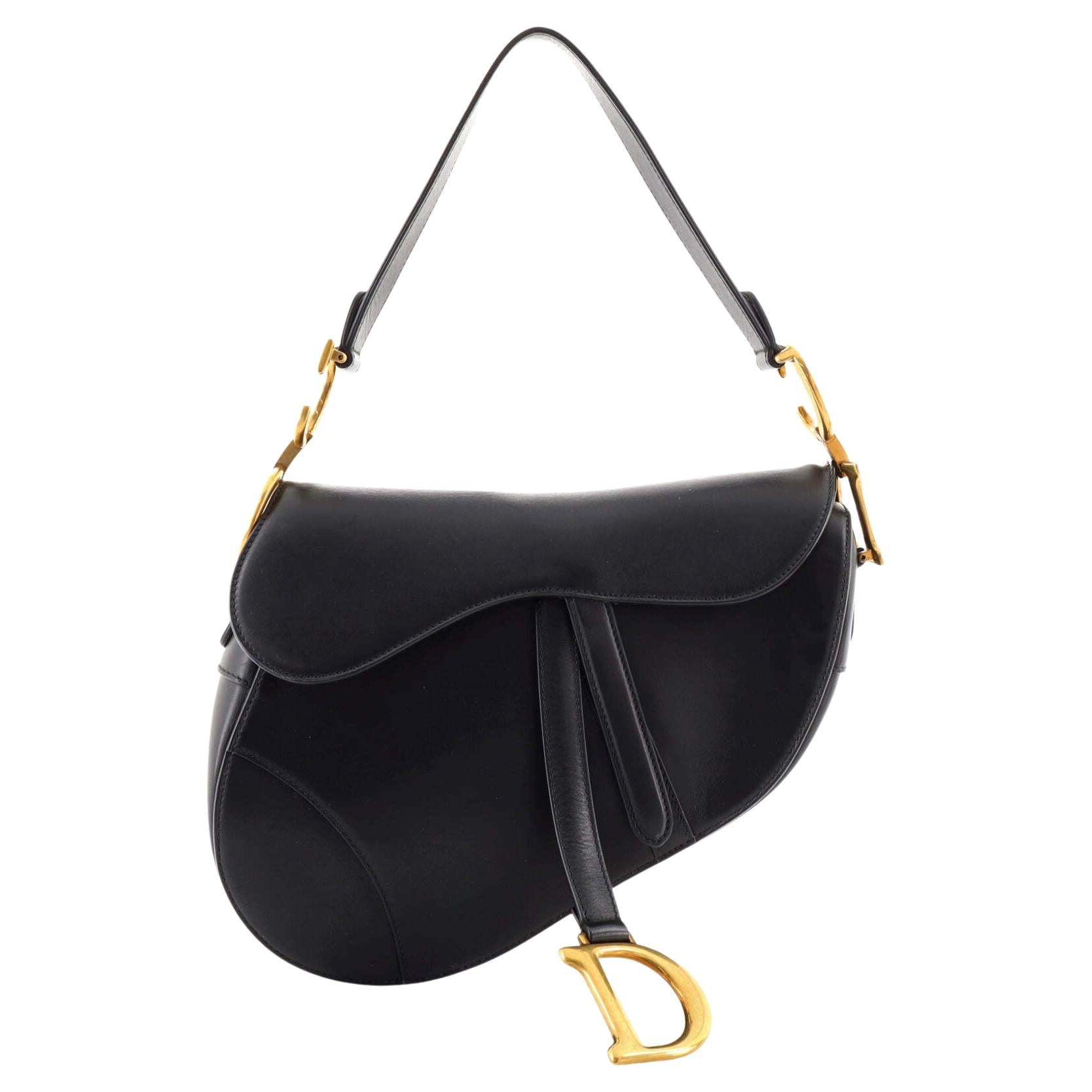 Christian Dior Saddle Handbag Leather Medium at 1stDibs