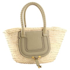 Chloe Marcie Basket Bag Raffia East West