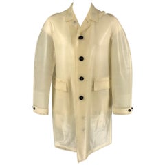 BURBERRY PRORSUM SS 13 - Manteau de pluie en caoutchouc beige, taille 46