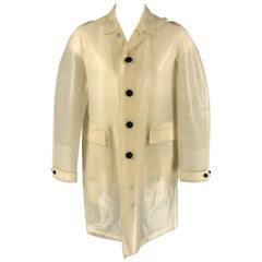BURBERRY PRORSUM SS 13 Größe 46 Beige Gummi-Regenmantel