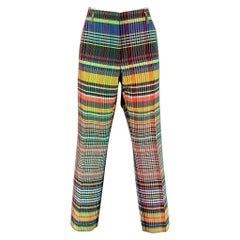 DRIES VAN NOTEN Size 8 Multi-Color Polyester Cotton Jacquard Dress Pants