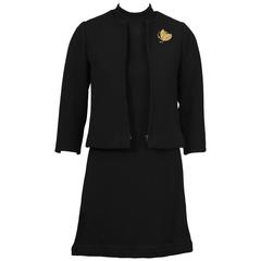 Vintage 1960's Aleida Black Dress and Jacket Ensemble