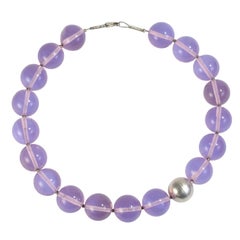 Vintage Lilac Lucite Necklace