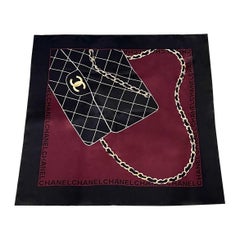 Chanel Silk 'Handbag' Print Scarf FW2019
