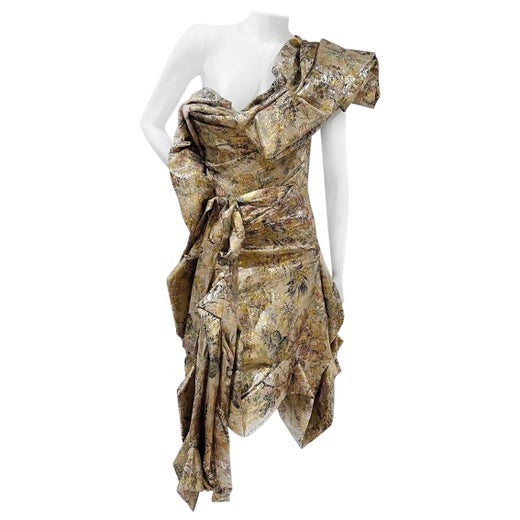 Aqua Brocade Vivienne Westwood Evening Gown For Sale at 1stDibs