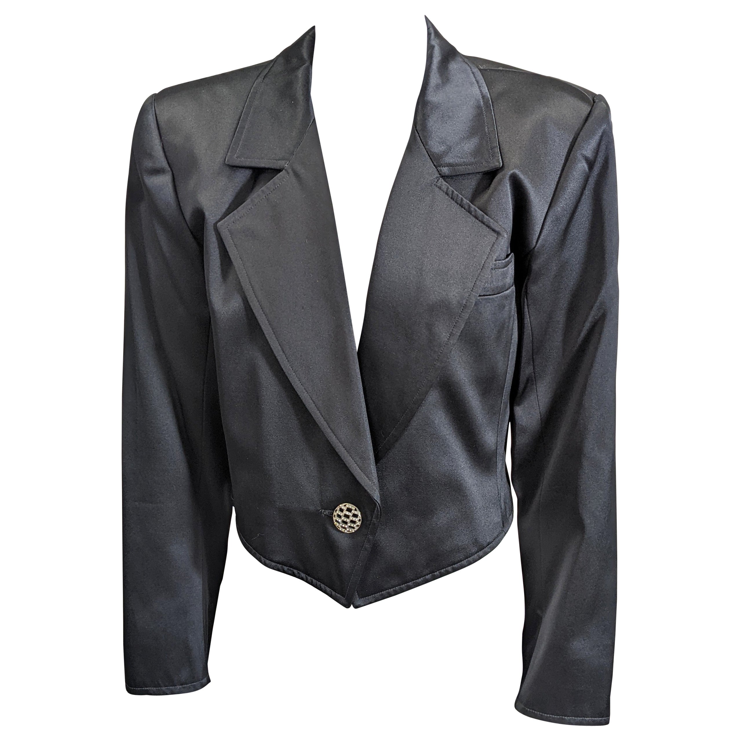 Yves Saint Laurent Satin Spencer Jacket For Sale