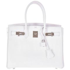 Hermes Birkin Bag 30cm White Epsom W Bearn White Epsom Wallet JaneFinds