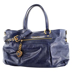 Miu Miu Convertible Tote Vitello Shine Large