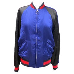 Giacca bomber Gucci con teschio blu