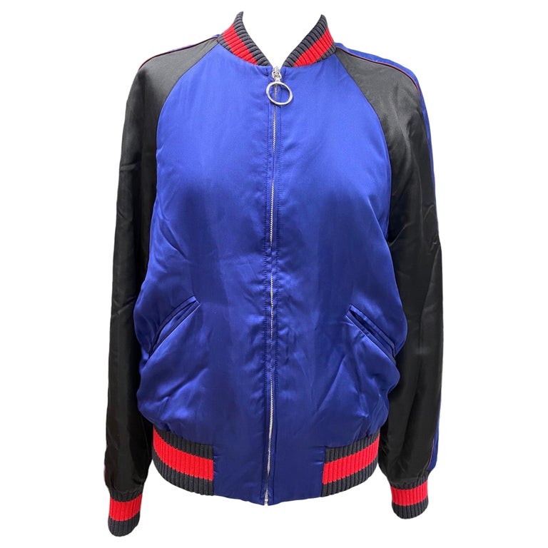 Gucci Bomber Jacket Blue Skull For Sale at 1stDibs | blue skull jacket,  gucci ghost bomber jacket, gucci jacket blue