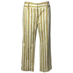 Vintage Dolce and Gabbana Gold Chain Print Pants