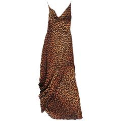 John Galliano Leopard Slip Dress
