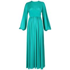 Donald Brooks Teal Green Jersey Dress 11