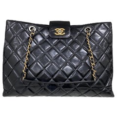 2016 Chanel Shopper Bag Black Shoulder Bag
