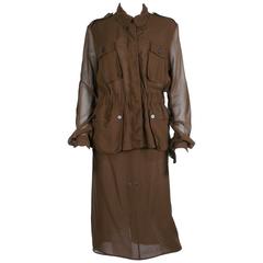 Yves Saint Laurent by Tom Ford Rare Silk Safari Suit 4
