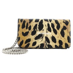 Balenciaga Cash Continental Wallet on Chain Printed Leather