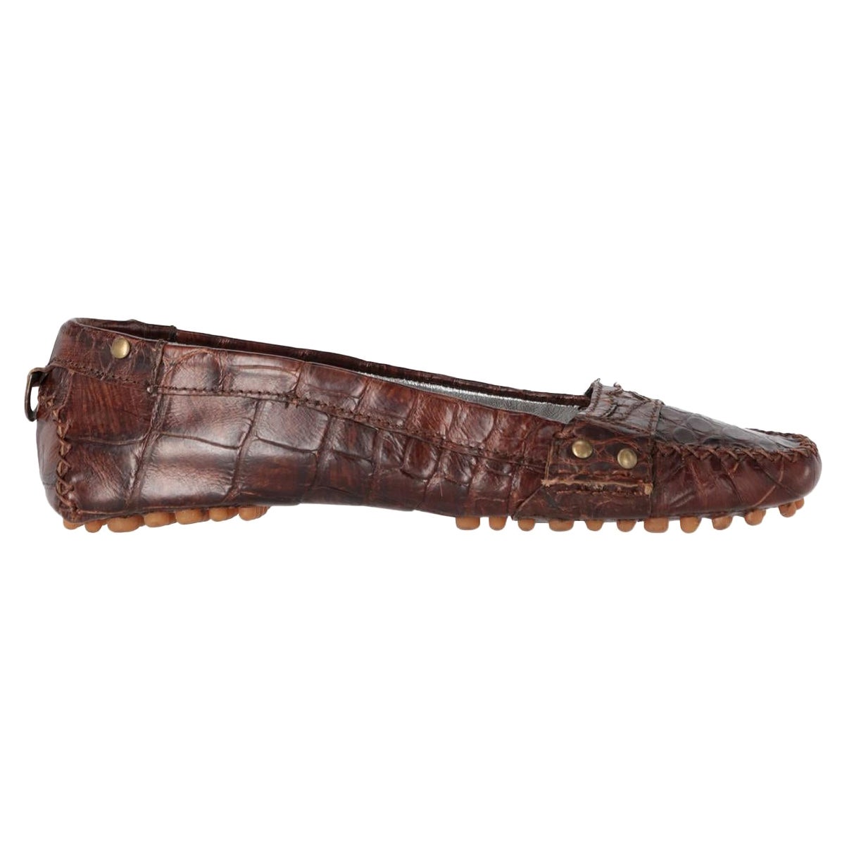 Mocassins en cuir de crocodile Gianfranco Ferré des années 2000 En vente  sur 1stDibs