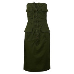 YVES SAINT LAURENT by TOM FORD Strapless Safari Dress