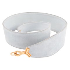 Hermes Suede Cordeaux Belt