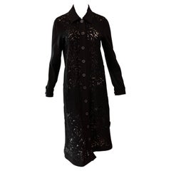 Vintage Jean Paul Gaultier Sheer Black Lace Coat