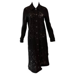 Retro Jean Paul Gaultier Sheer Black Lace Coat 