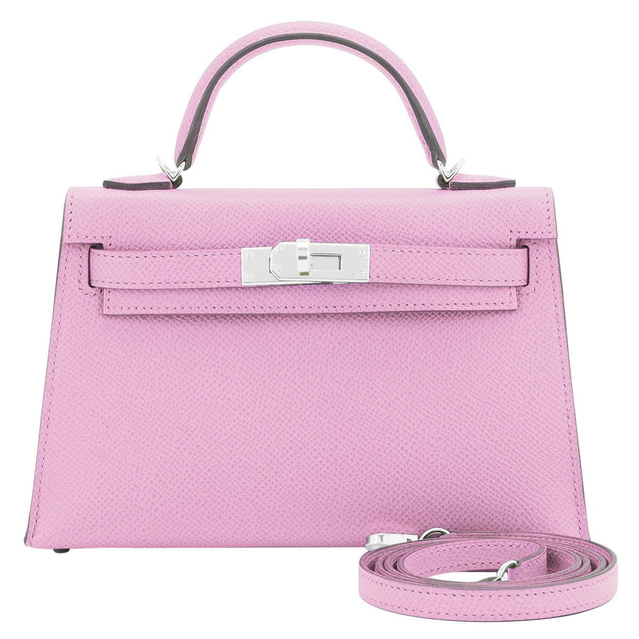 Sac à bandoulière Hermès Mini Kelly 20cm mauve VIP Epsom, estampillé U, 2022