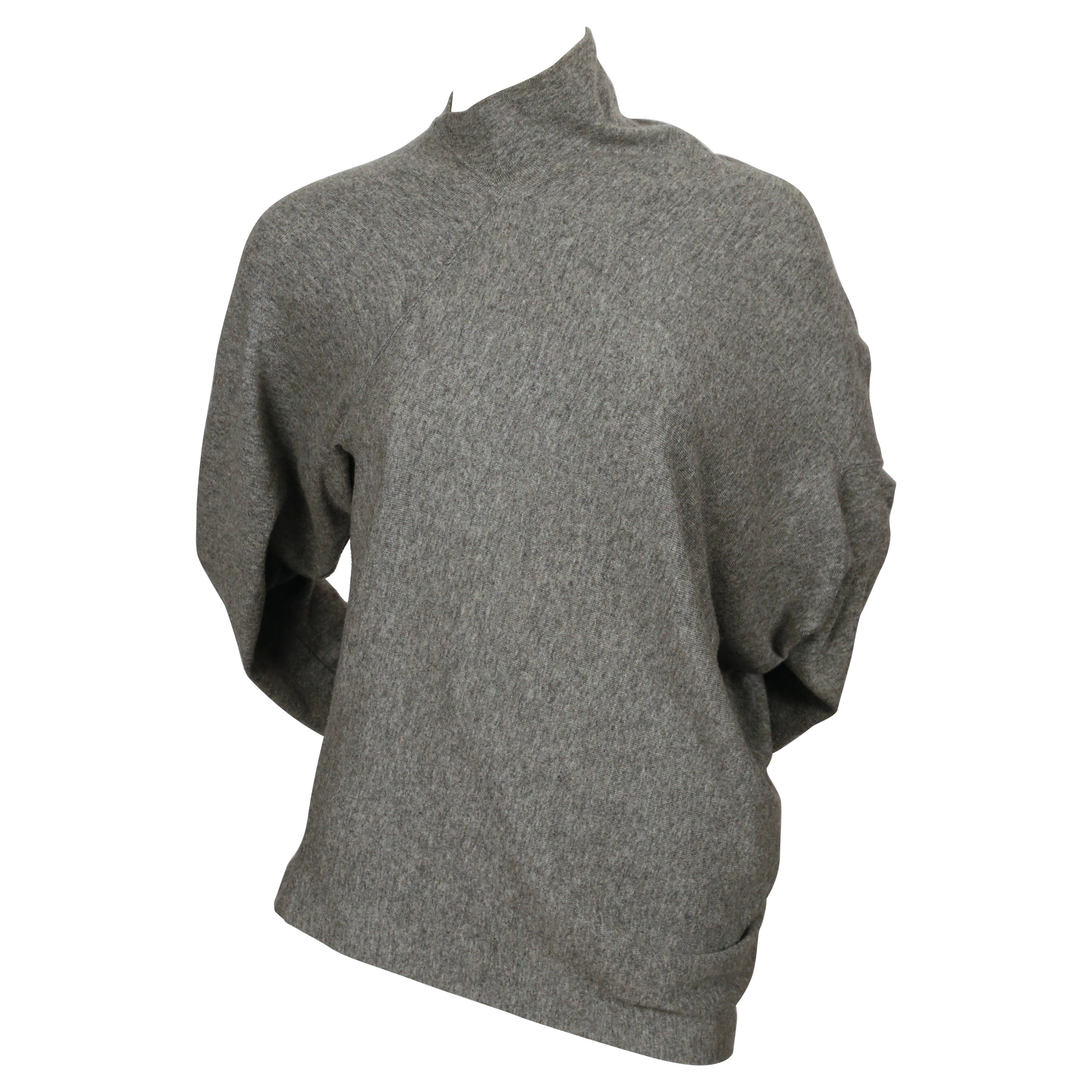 ISSEY MIYAKE All Style Deformation sweater Moss Green Charcoal