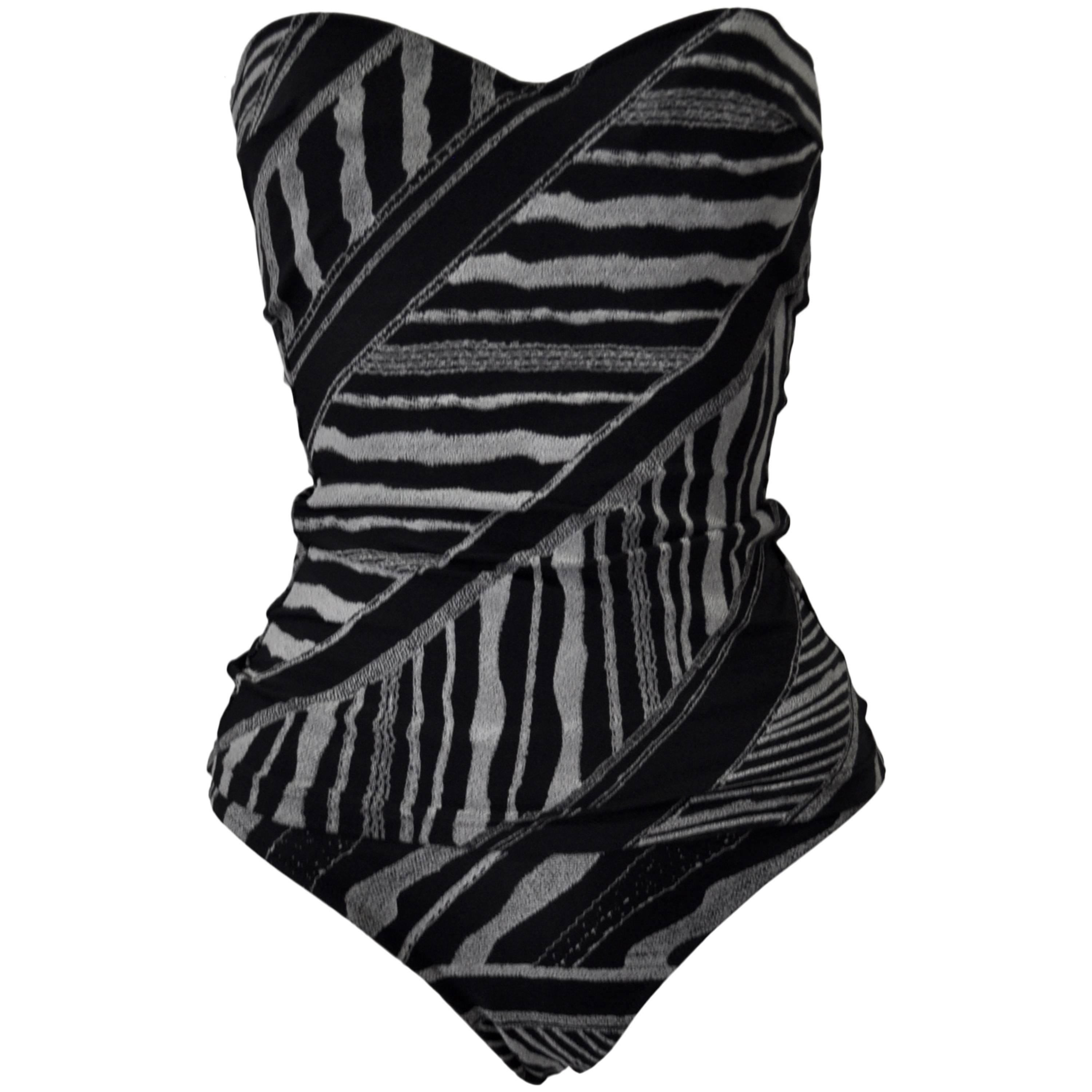 Timeless Chic Gianfranco Ferre Strapless Tankini For Sale