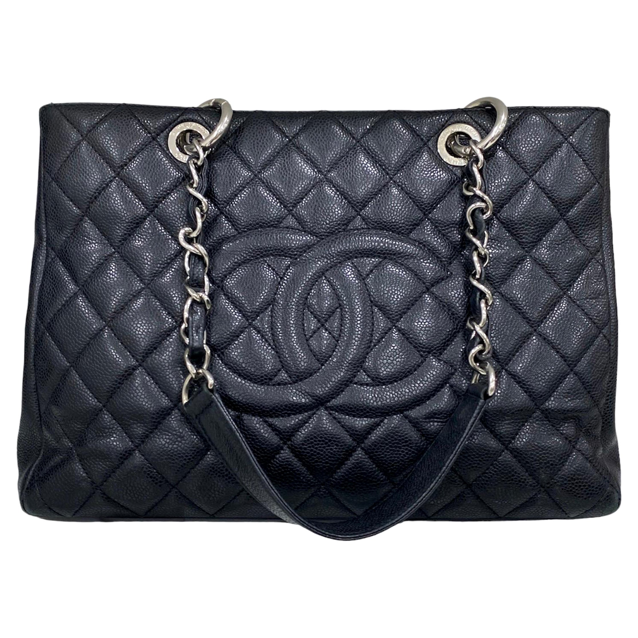 2011 Chanel GST Grand Shopping Tote Black Caviar For Sale at
