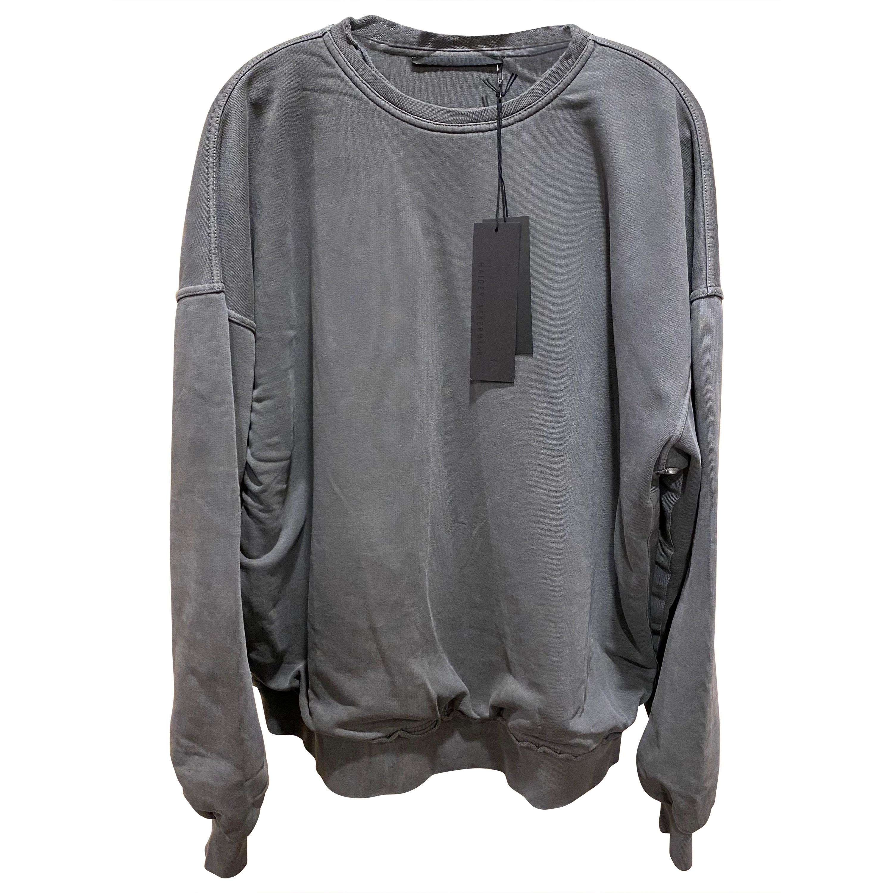 Haider Ackermann Raw Edge Sweater Perth Grey Double Layer For Sale