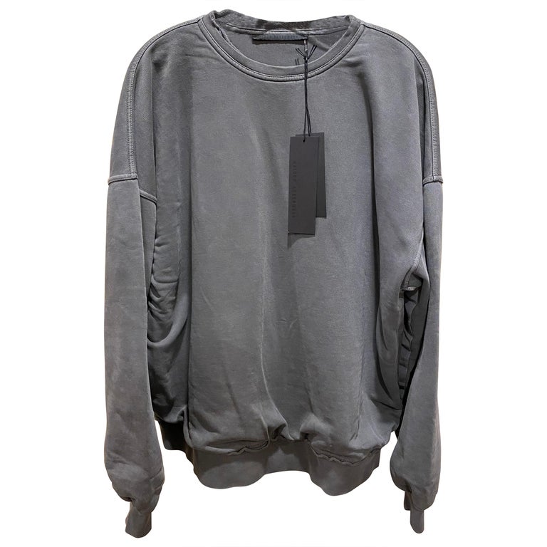 Louis Vuitton Men's Large Virgil Abloh Black Upsidedown Label Sweater  23lv617s