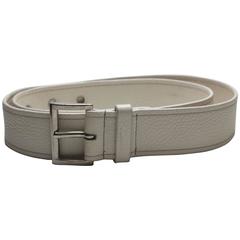 Vintage Mens Creme Leather Prada Belt