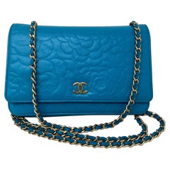Chanel Teal Wallet On A Chain Bag