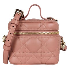Christian Dior Vanity Case Christian Micro Pink Lambskin Cross Body Bag